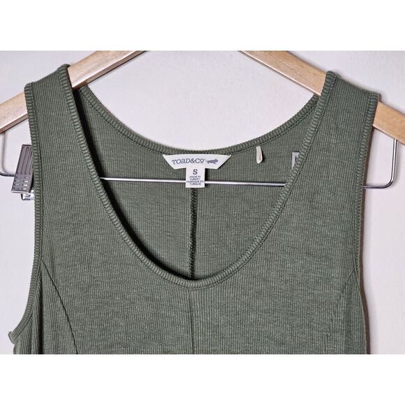 Toad & Co Dress Womens Small Daisy Ribbed Green A Line Sleeveless Boho Outdoor - Picture 6 of 7